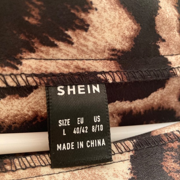 Leopard print wide leg fashion pants sz L US8/10 - Picture 4 of 6